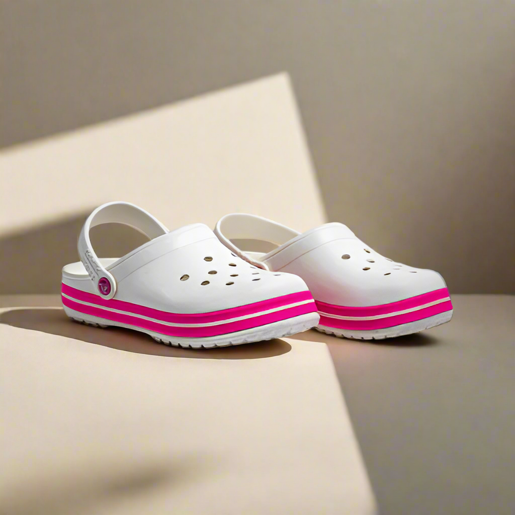 Crocs Clogs Pink Line