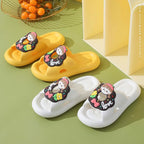 Vanilla Multi Colored Donut Pillow Slipper