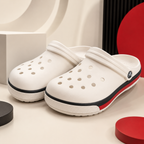 Crocos Clogs Lined White