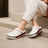 Crocos Clogs Lined White