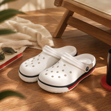 Crocos Clogs Lined White