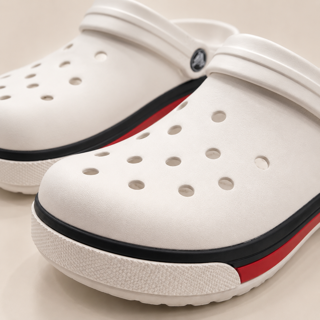 Crocos Clogs Lined White