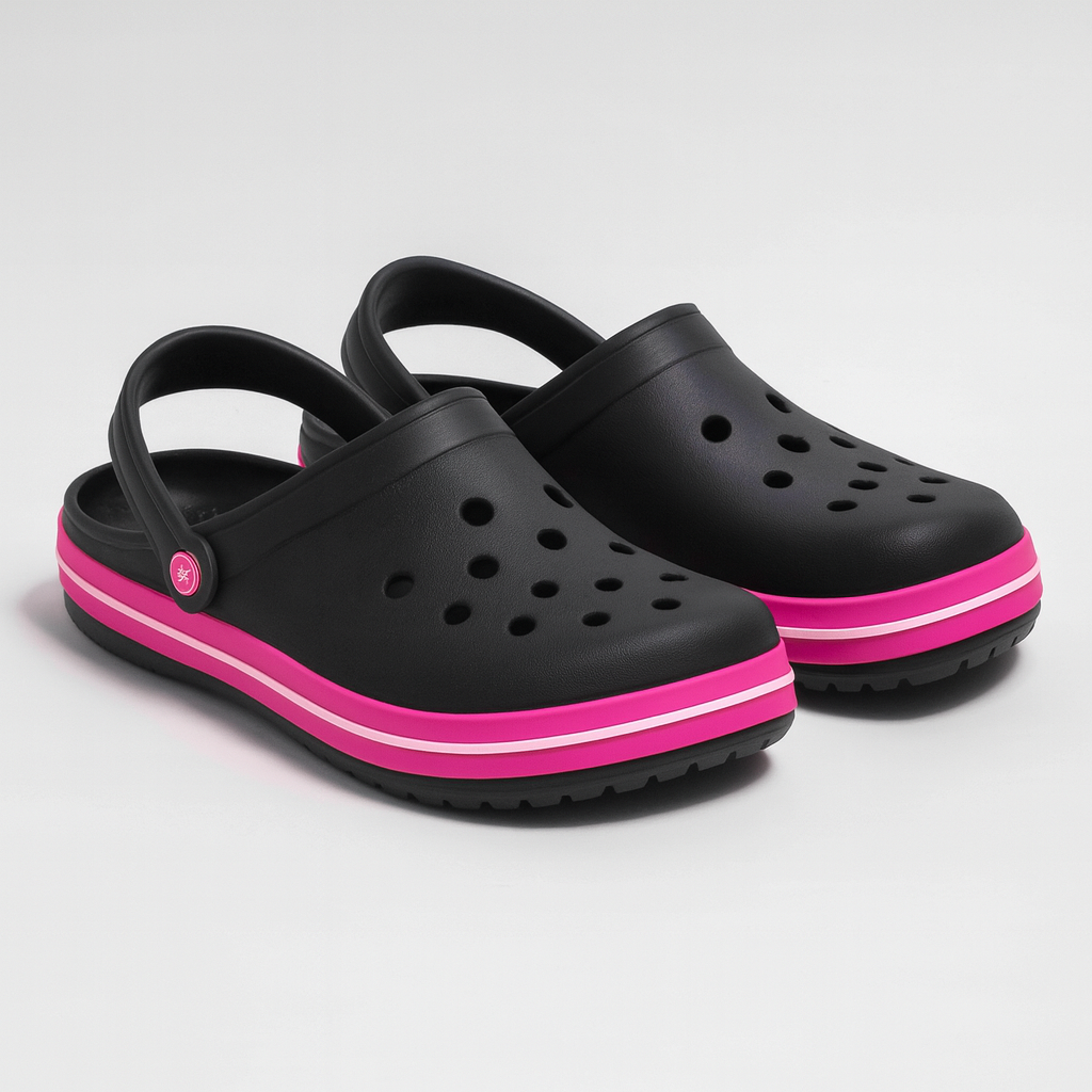 Crocs Clogs Pink Line