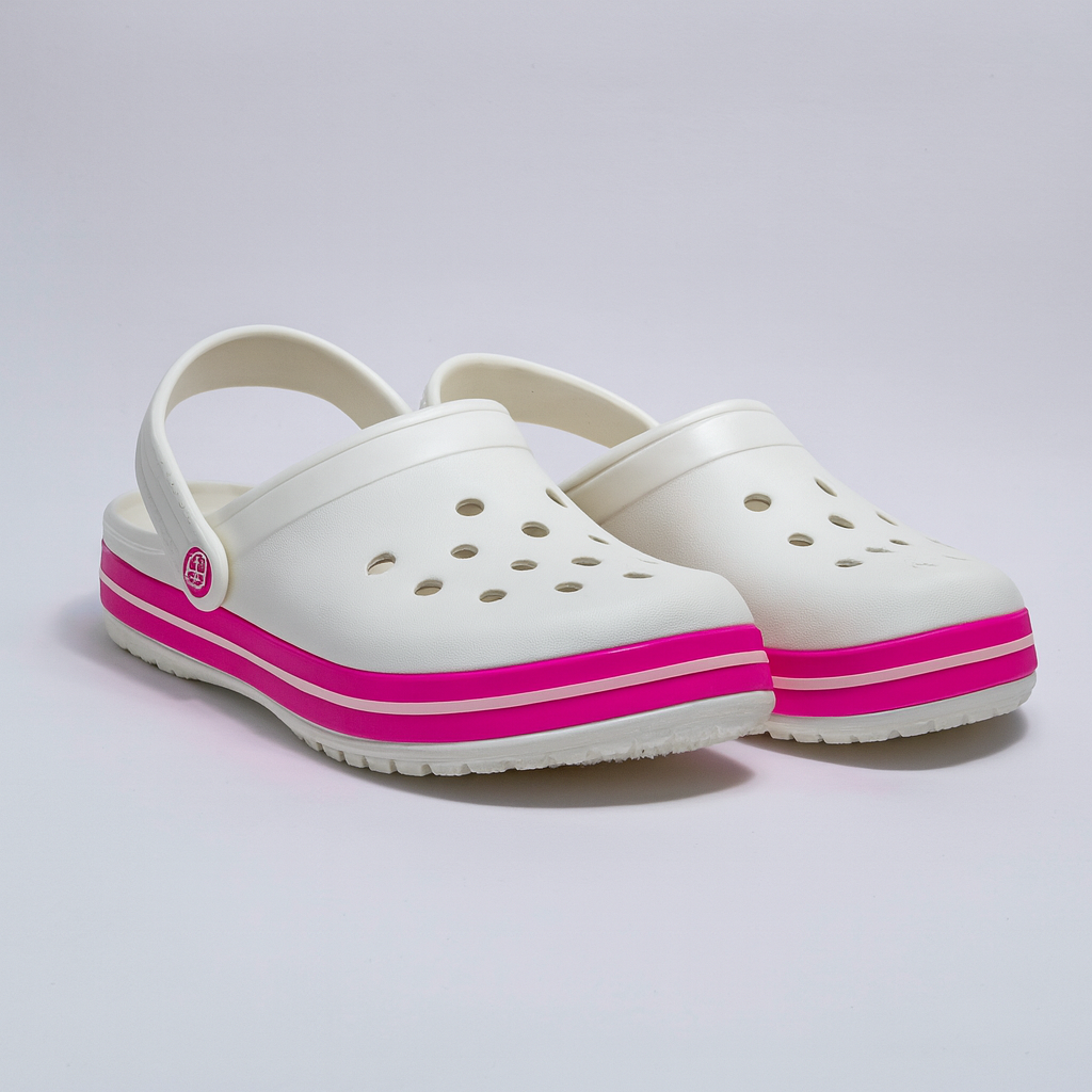 Crocs Clogs Pink Line