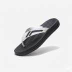 Loufu Flip Flop - Black with White strap