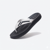 Loufu Flip Flop - Black with White strap